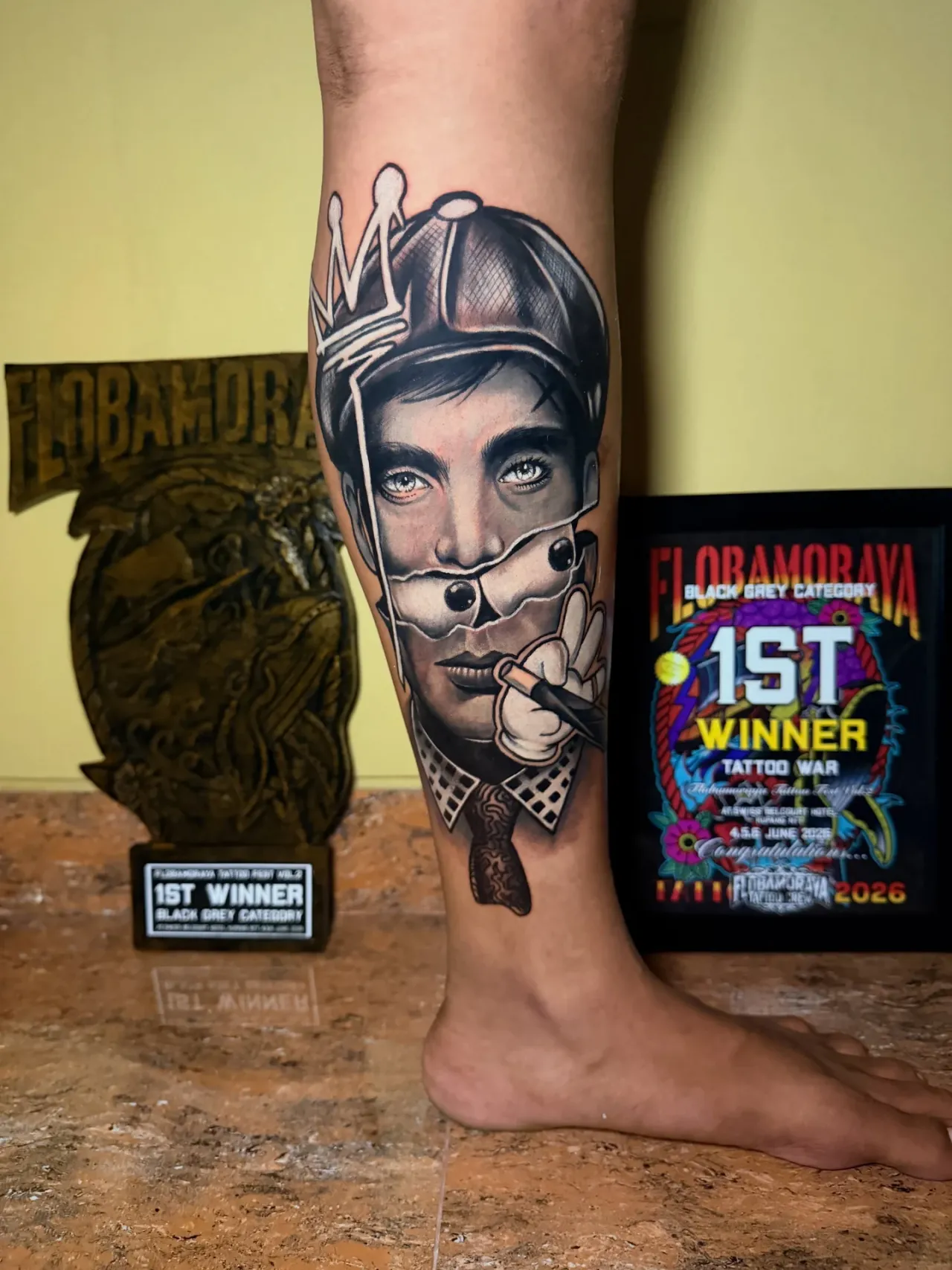 Competition black & grey tattoo by The Mafia Ink Bali