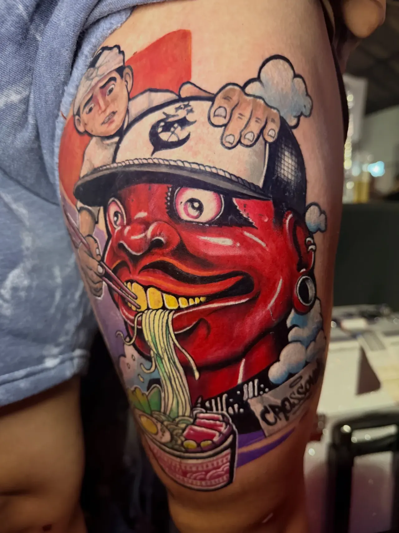 Colour mask composition tattoo by The Mafia Ink Bali