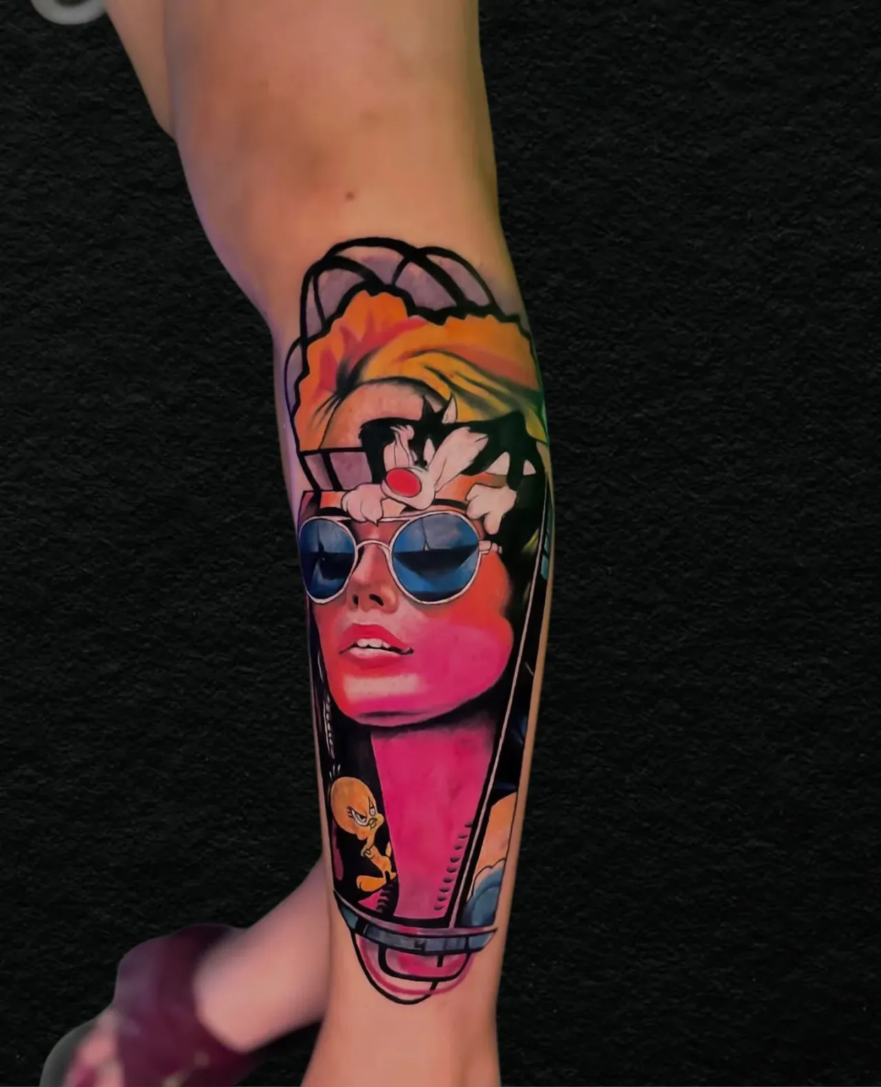 Colour portrait illustration tattoo by The Mafia Ink Bali
