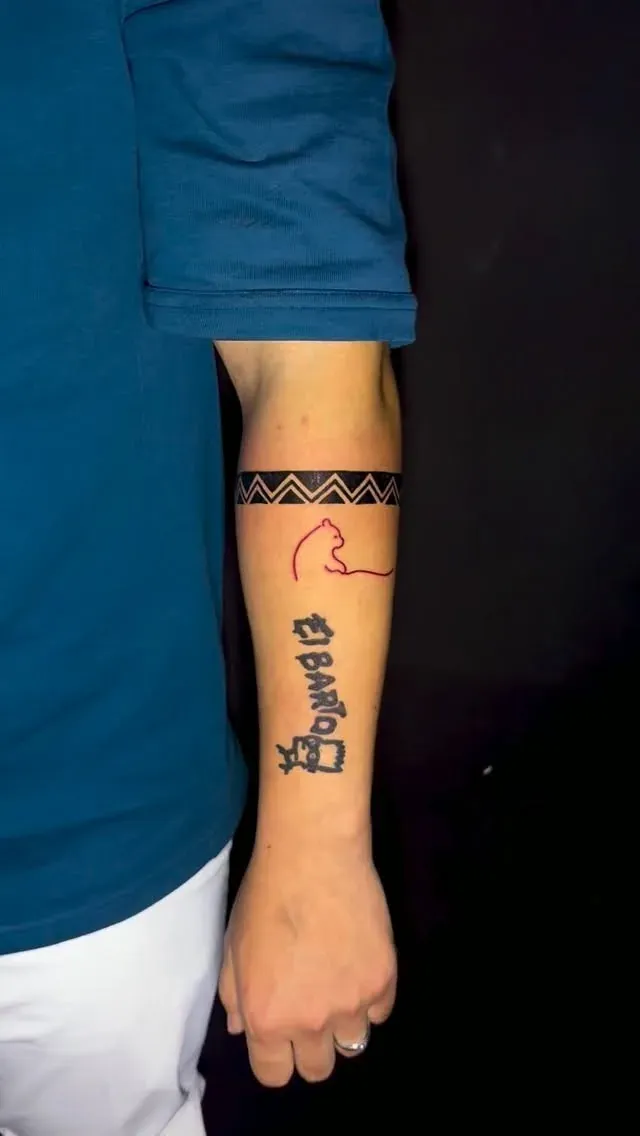 Small lettering tattoo by The Mafia Ink Bali