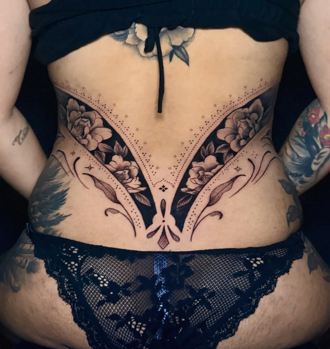 Ornamental snake backpiece tattoo by The Mafia Ink Bali