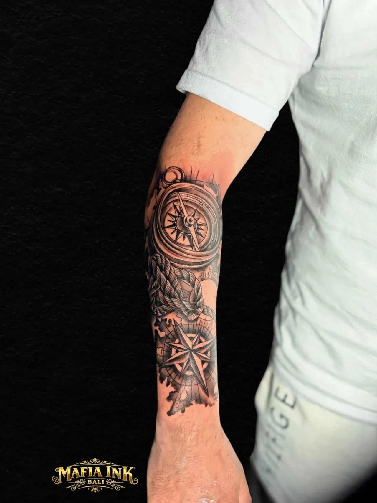 Custom sleeve detail tattoo by The Mafia Ink Bali