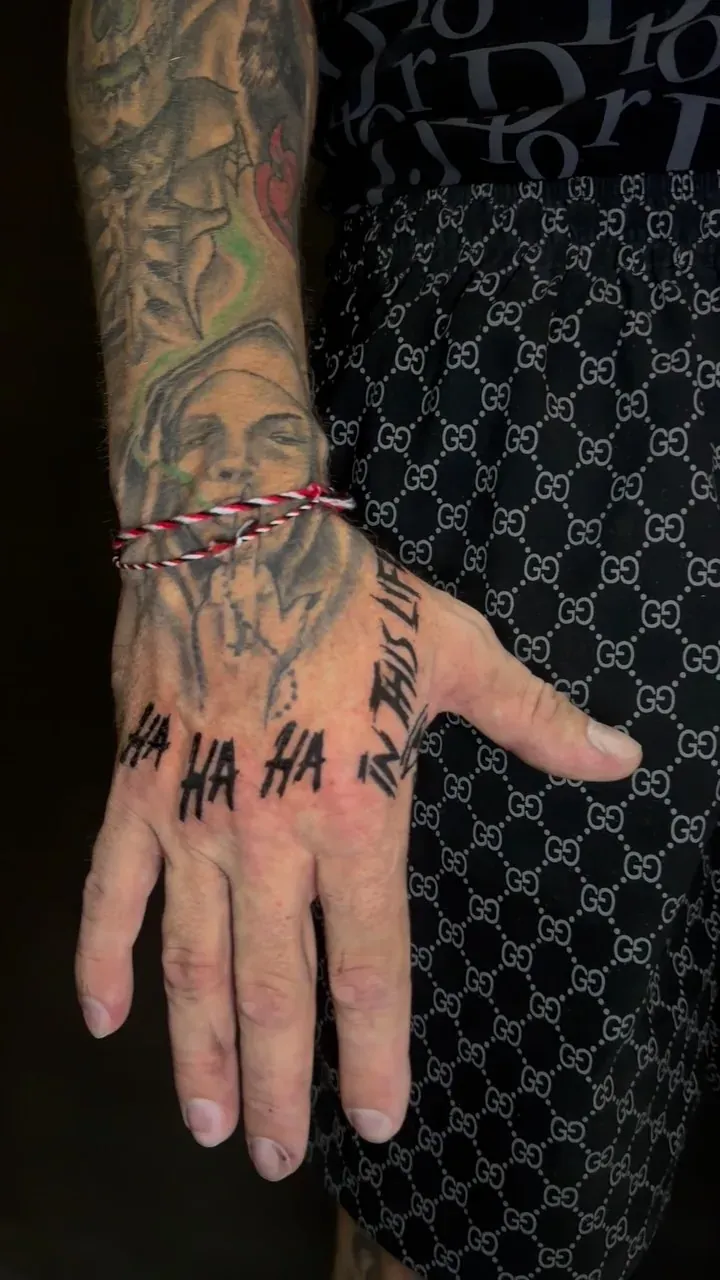 Hand lettering tattoo by The Mafia Ink Bali