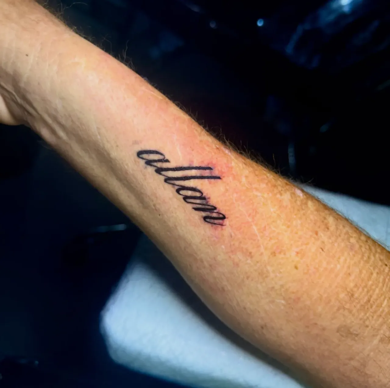 A name in ink tattoo by The Mafia Ink Bali