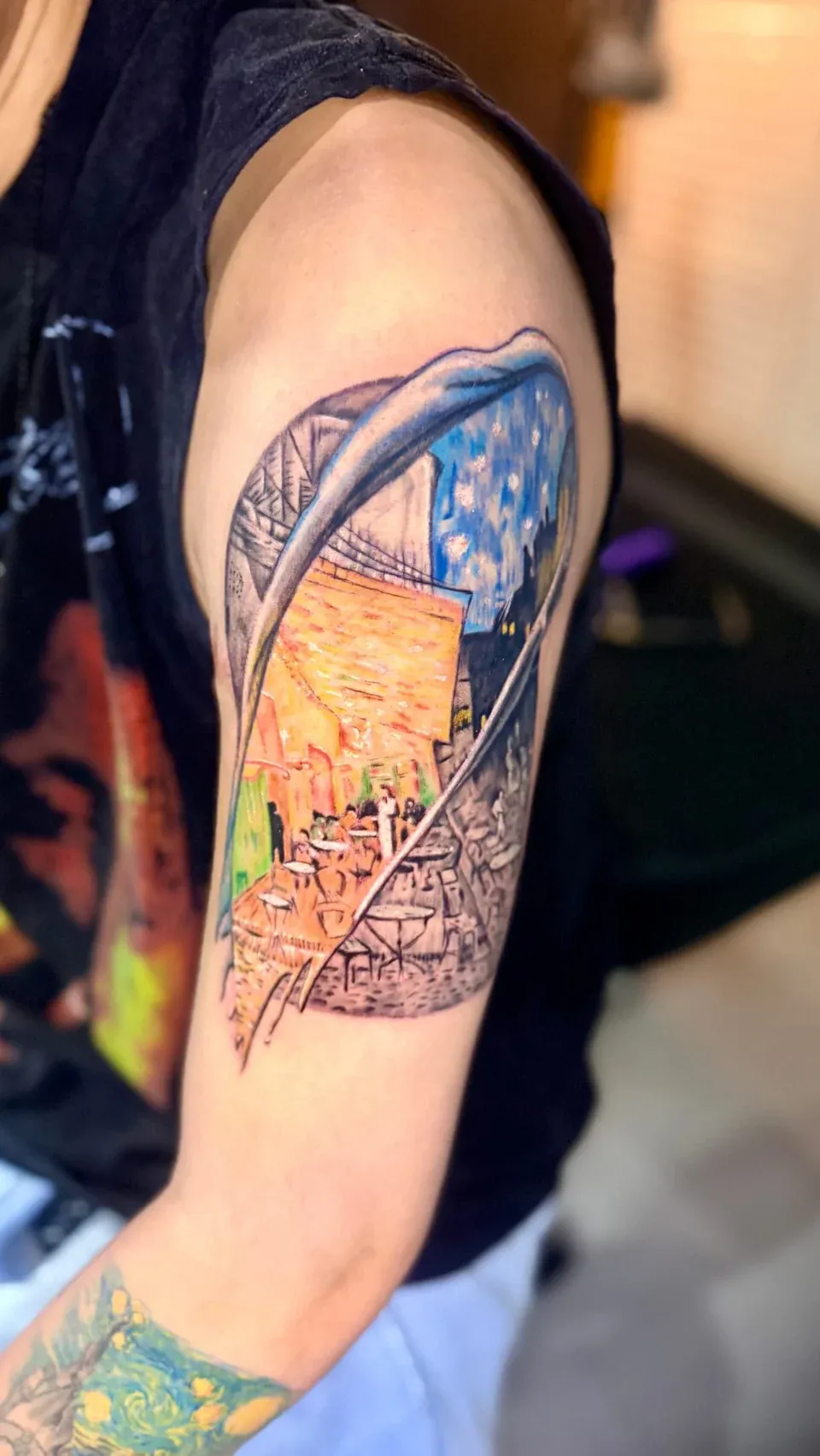 A little colour tattoo by The Mafia Ink Bali