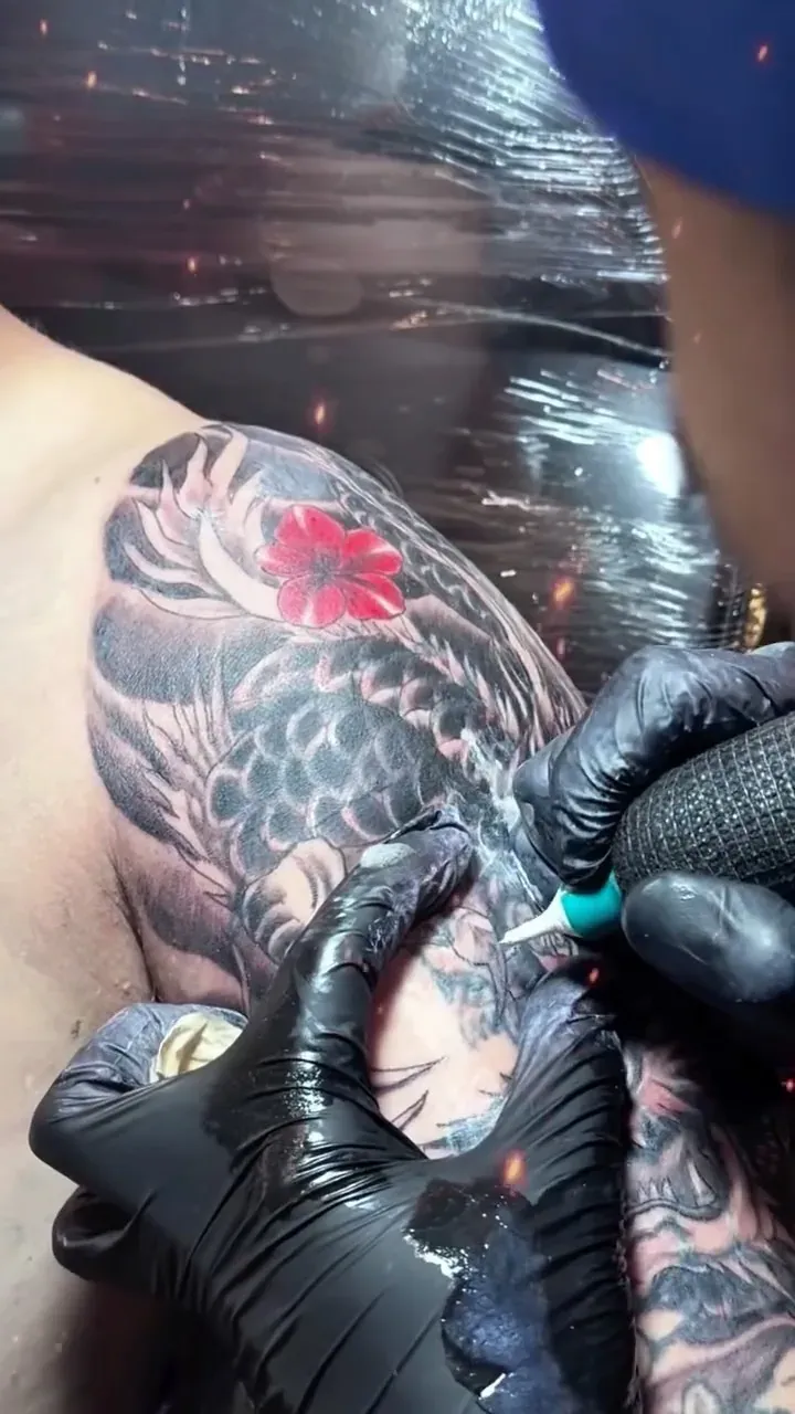 Japanese sleeve session tattoo by The Mafia Ink Bali